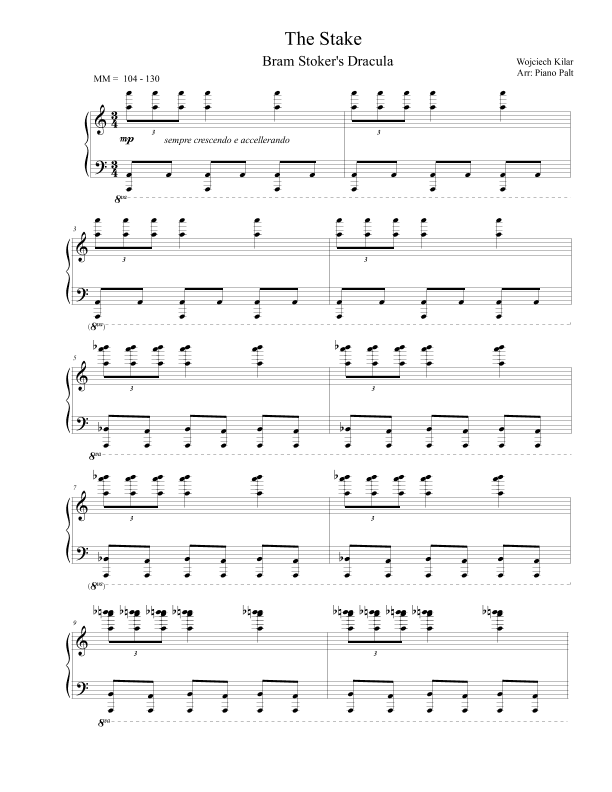 The Stake (arr. Piano Palt)