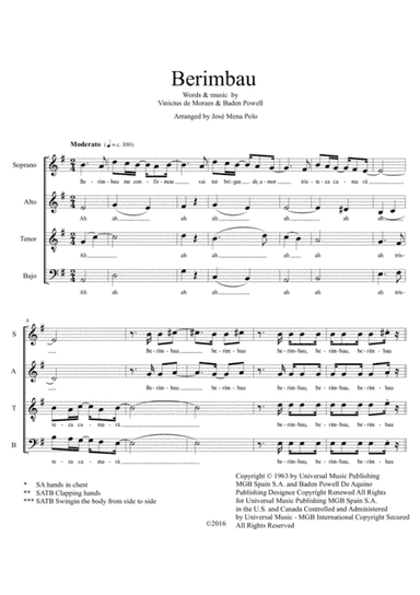 Berimbau (arr. Jose Mena Polo)