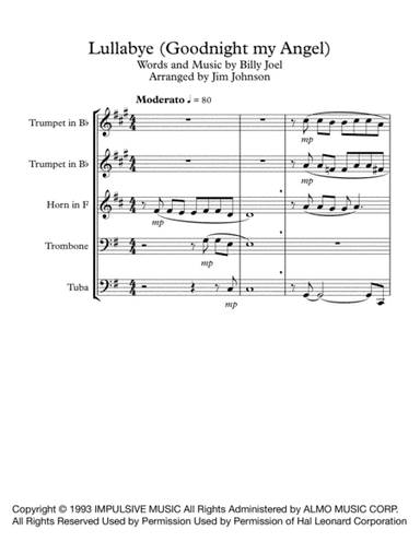 Lullabye (Goodnight, My Angel) (arr. Jim Johnson)