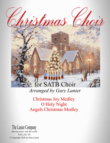 CHRISTMAS CHOIR - 3 Christmas Songs for SATB Choir & Piano. (Includes Score & Choir Parts) (arr. Gary Lanier)