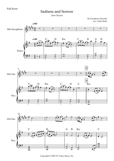 Sadness And Sorrow (arr. Fabio Britto)
