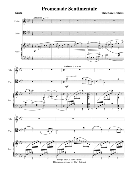 Promenade Sentimentale (arr. Gary Bricault)
