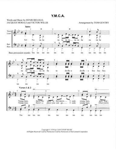 Y.M.C.A. (arr. Tom Gentry)