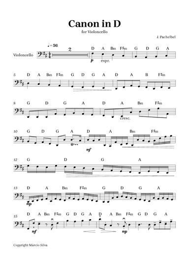 Canon in D (arr. Márcio Silva)