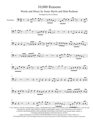 10,000 Reasons (Bless The Lord) (arr. Kevin Busse)