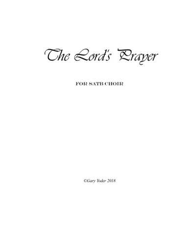 The Lord's Prayer SATB