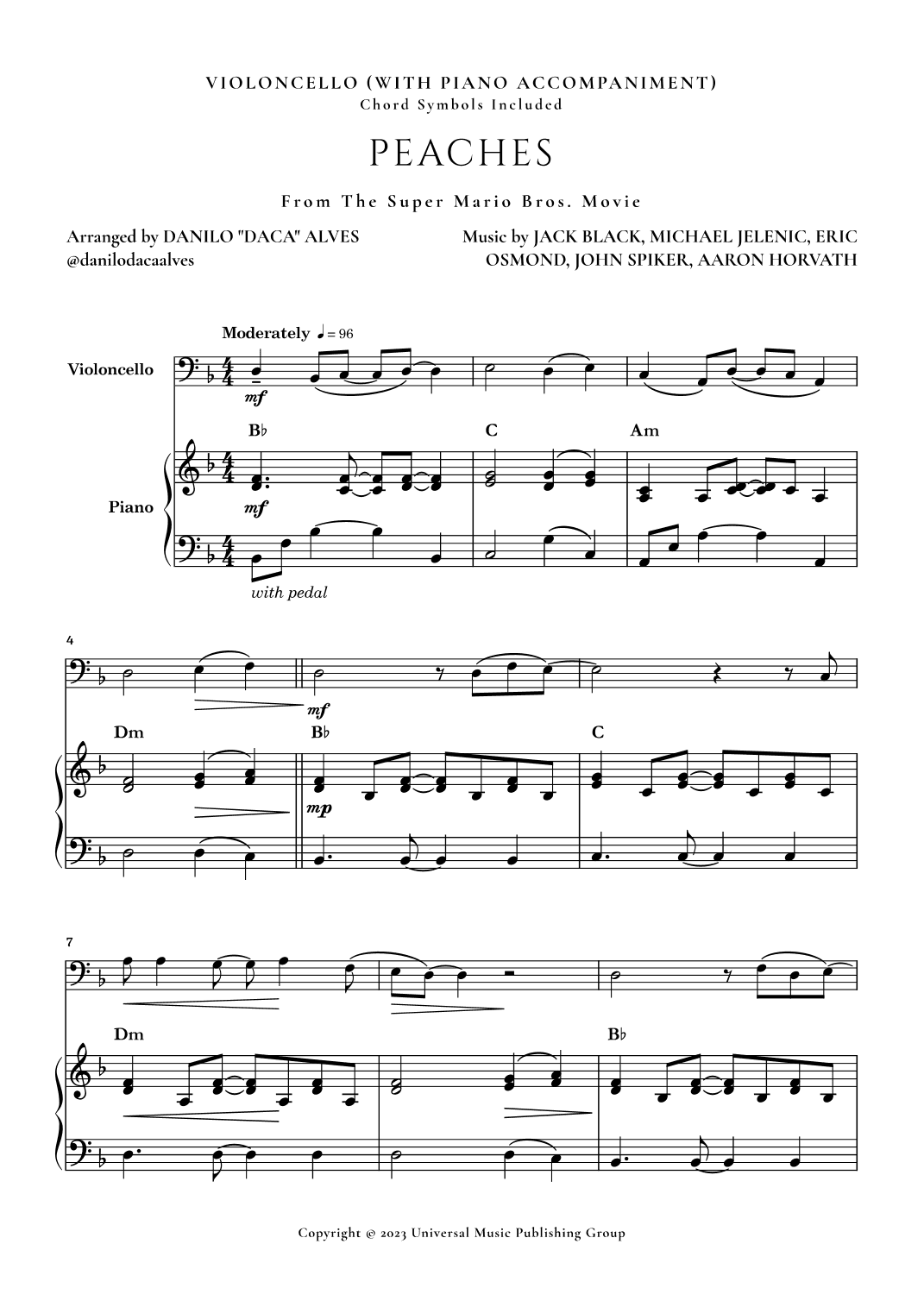 Peaches (arr. Danilo "Daca" Alves)