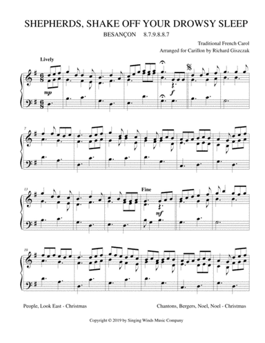 Shepherds, Shake Off Your Drowsy Sleep (BESANÇON) (arr. Richard Giszczak)