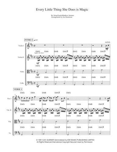 Every Little Thing She Does Is Magic (arr. Joe Deninzon)