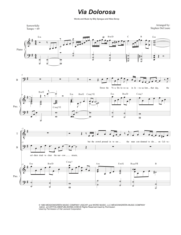 Via Dolorosa (arr. Stephen DeCesare)