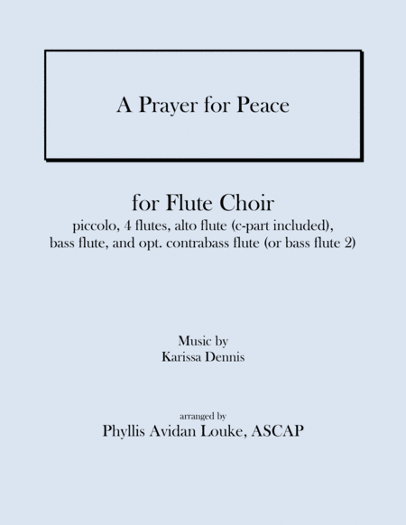 A Prayer For Peace (arr. Phyllis Avidan Louke)