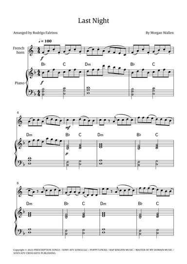 Last Night (arr. Rodrigo Faleiros)