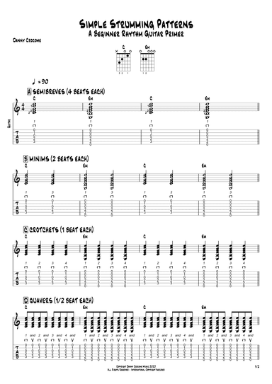 Simple Strumming Patterns (A Beginner Rhythm Guitar Primer)