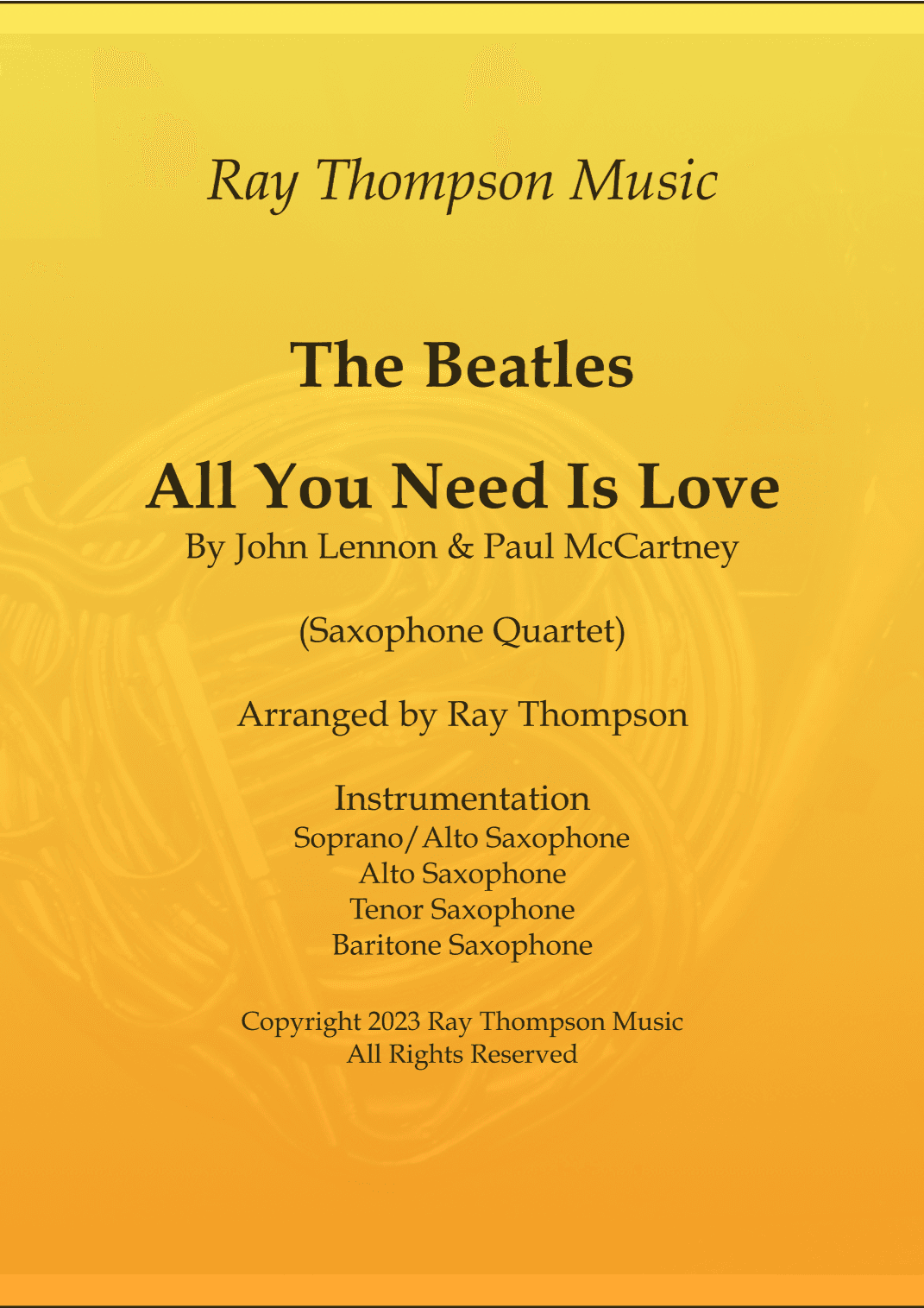 All You Need Is Love (arr. Ray Thompson)