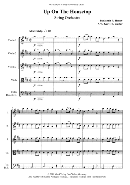 Up On The Housetop (arr. Gert Th. Walter)