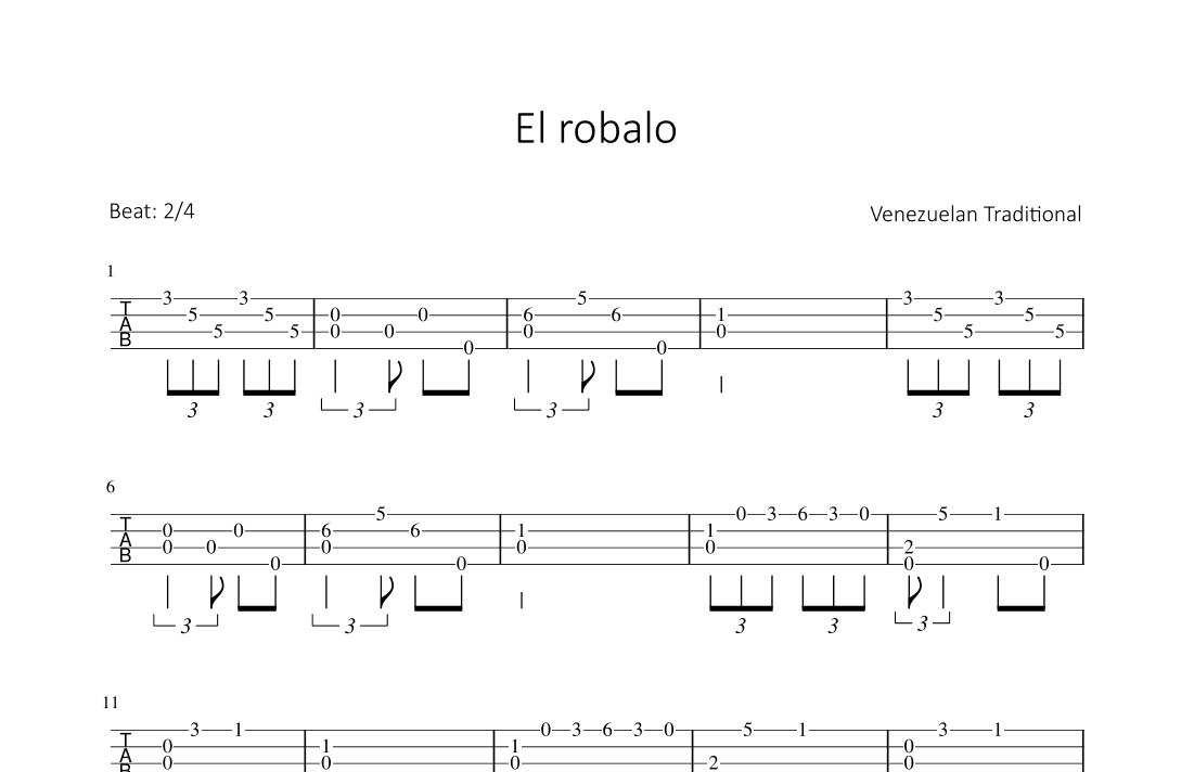 El robalo (arr. Bettina Schipp)