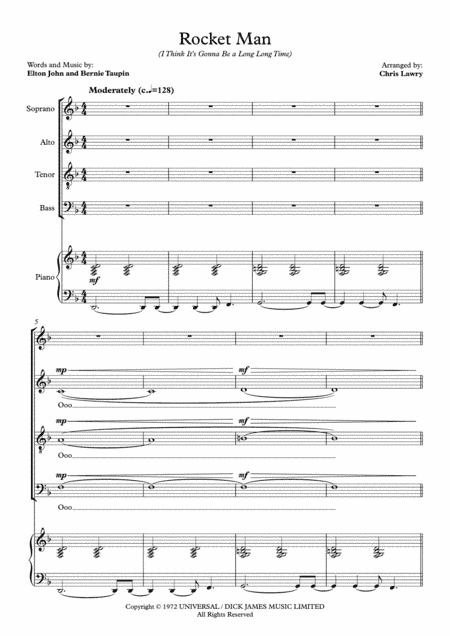 Rocket Man (i Think It's Gonna Be A Long Long Time) (arr. Chris Lawry)