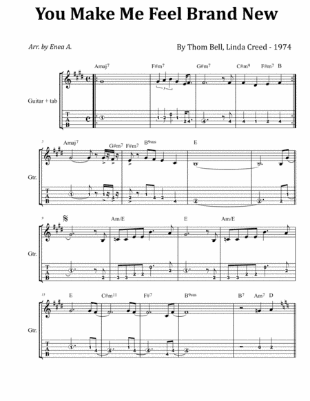 You Make Me Feel Brand New (arr. Enea A.)