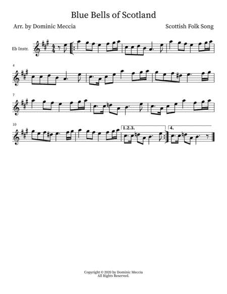 Blue Bells of Scotland (arr. Dominic Meccia)