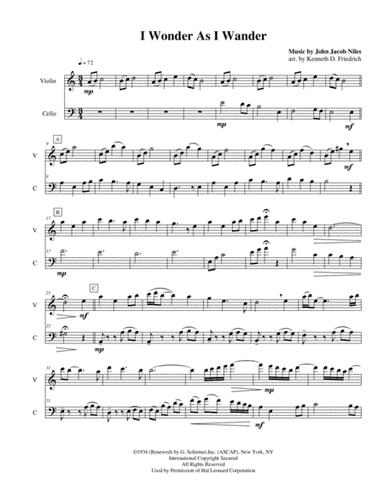 I Wonder As I Wander (arr. Kenneth D. Friedrich)