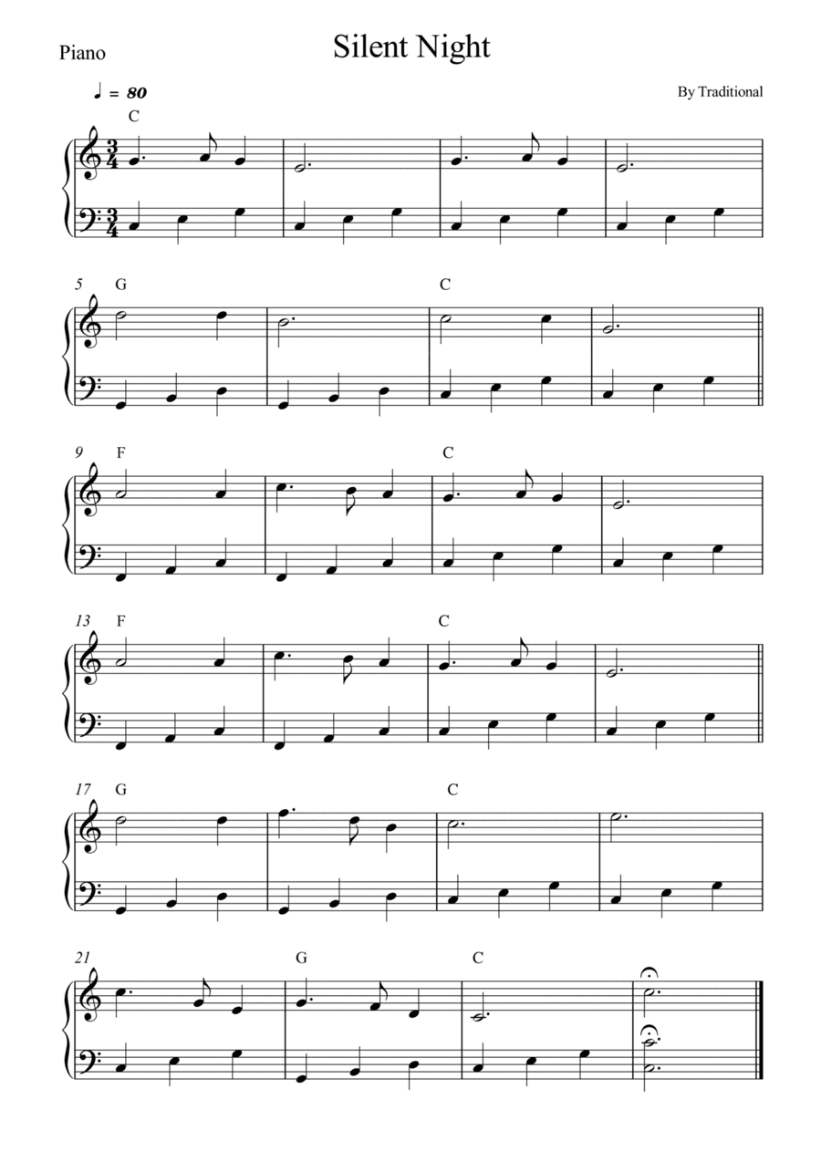 Silent Night - Piano (arr. Wesley S. SIlva)