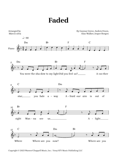 Faded (arr. Márcio Silva)
