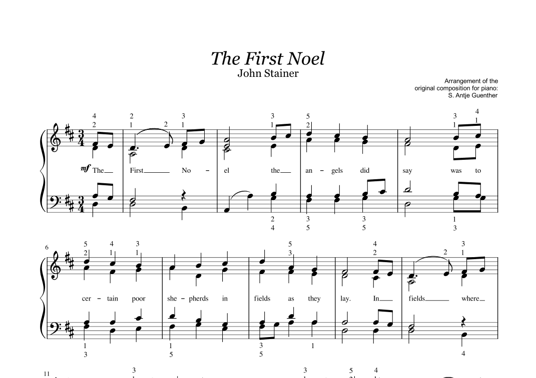 The first noel (arr. Antje Günther)