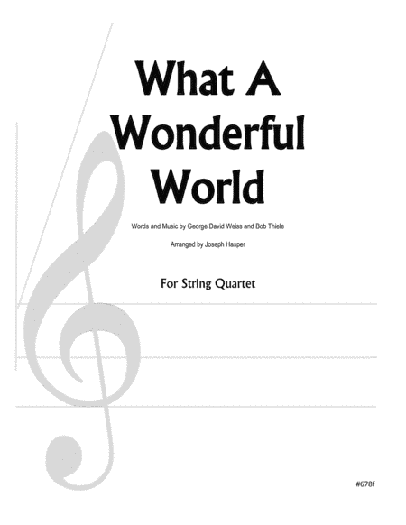 What A Wonderful World (arr. Joseph Hasper)