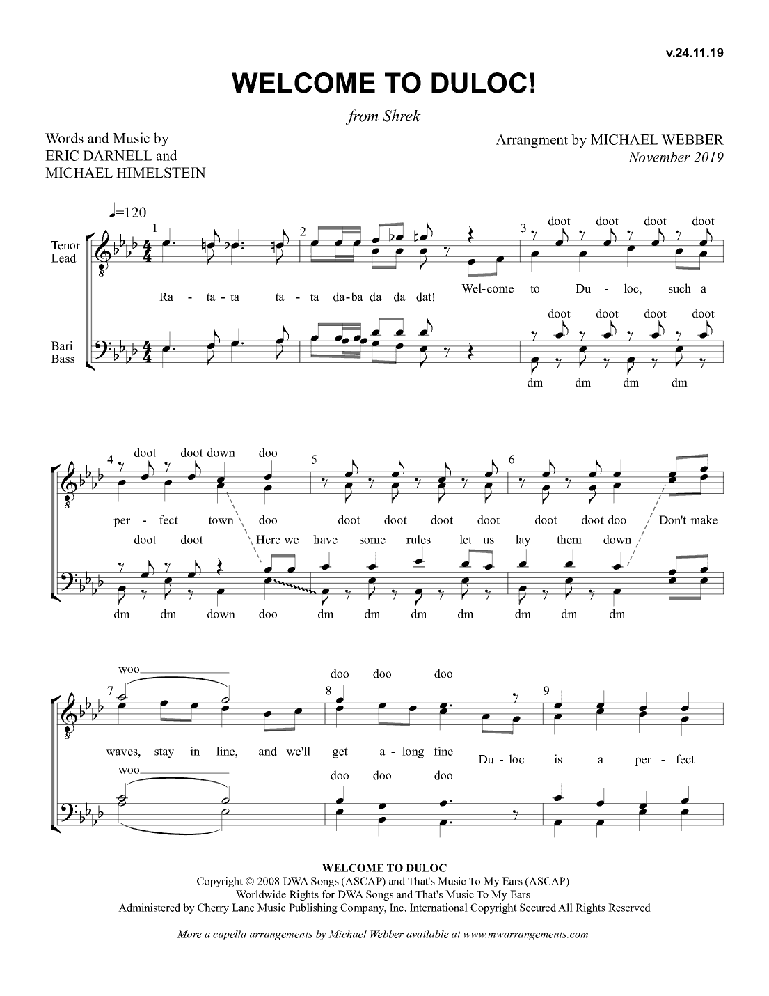 Welcome To Duloc (arr. Michael Webber)