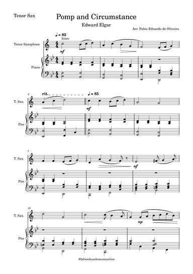 Pomp and Circumstance (arr. Fabio Eduardo de Oliveira)