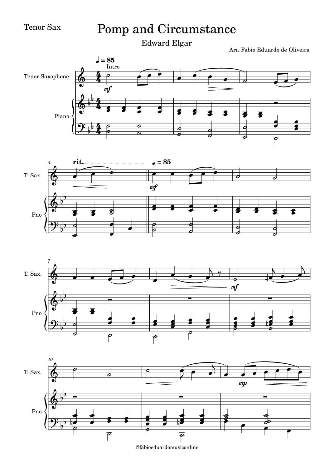 Pomp and Circumstance (arr. Fabio Eduardo de Oliveira)