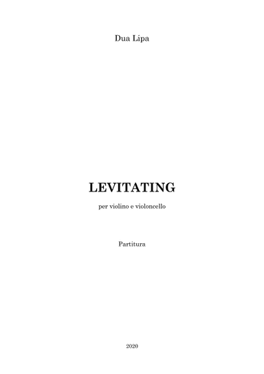 Levitating (arr. Francesco Tanzi)