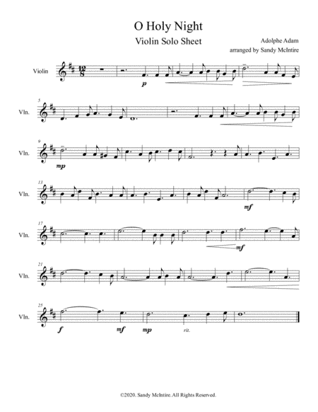 O Holy Night (arr. Sandy McIntire)