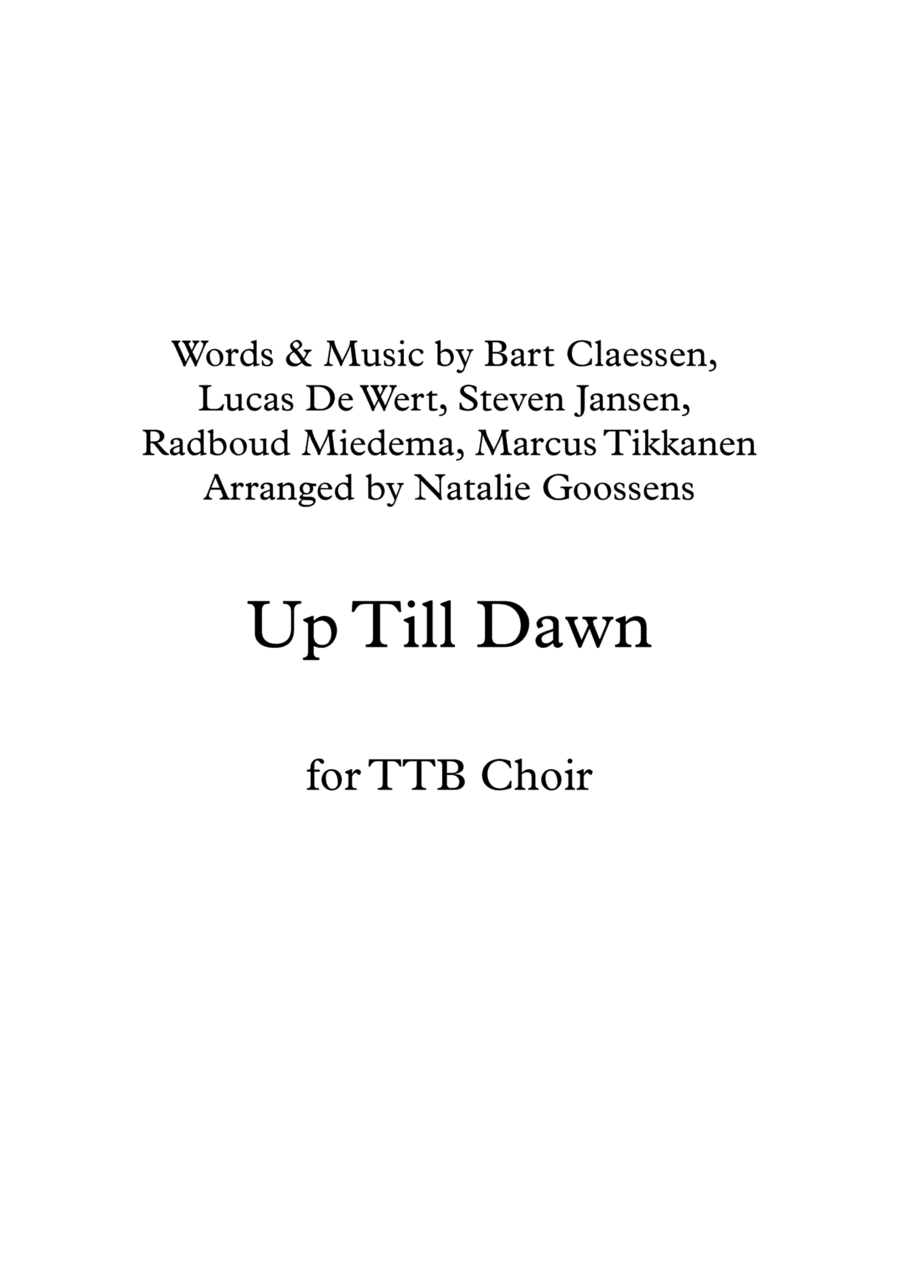 Up Till Dawn (arr. Natalie Goossens)