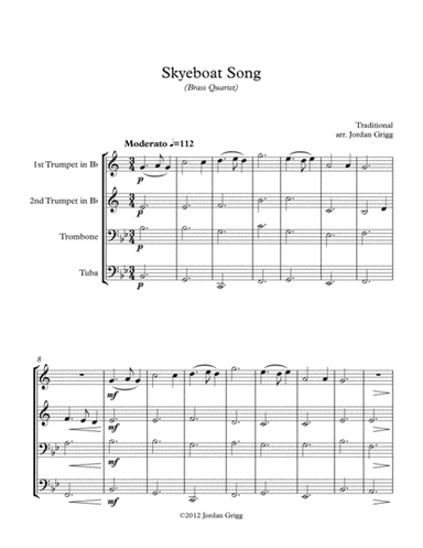 Skyeboat Song (Brass Quartet) (arr. Jordan Grigg)