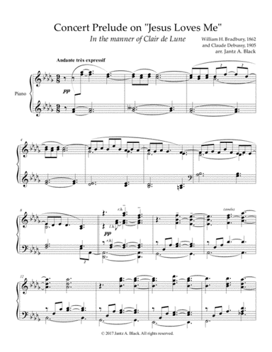 Concert Prelude on "Jesus Loves Me" - in the manner of Clair de Lune (arr. Jantz A. Black)