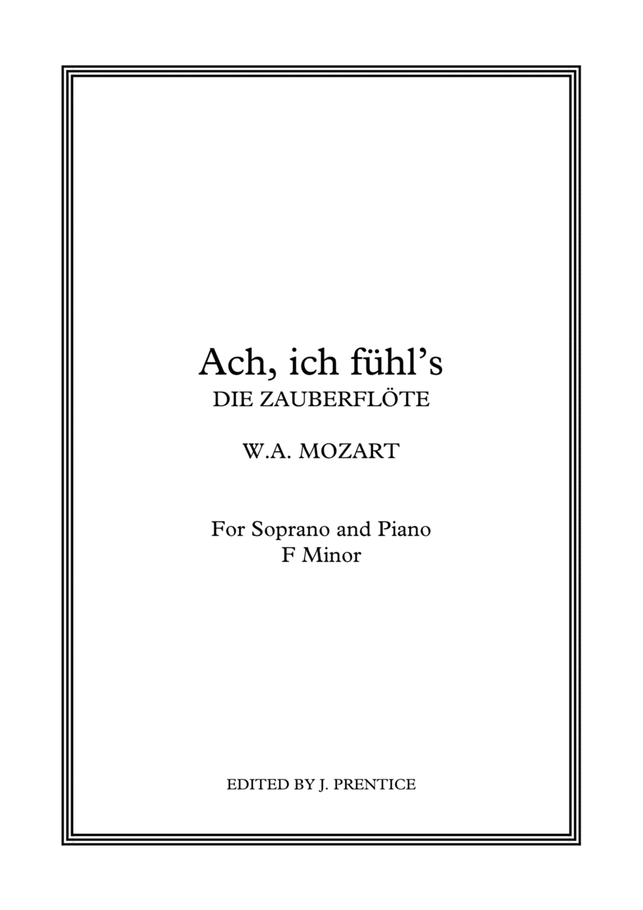 Ach, ich fühl's - Die Zauberflöte (F Minor) (arr. Jonathan Prentice)