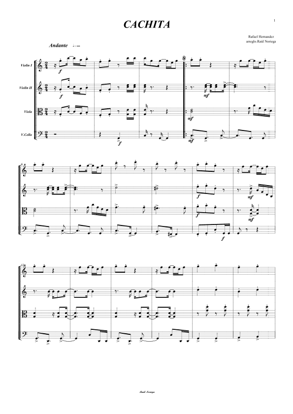 Cachita (arr. RAUL NORIEGA)