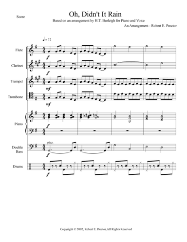 Oh Didn't It Rain (arr. Robert E. Proctor)