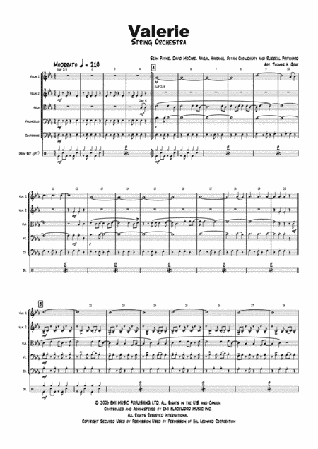 Valerie (arr. Thomas H. Graf)