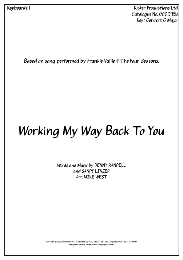 Workin' My Way Back To You (arr. Michael Storeton-West)