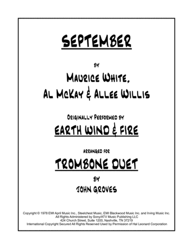 September (arr. John Groves)
