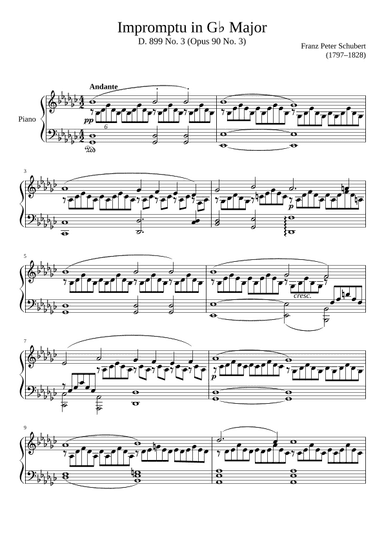 Impromptu D. 899 No. 3 in Gb Major (arr. Zachary Corbett)