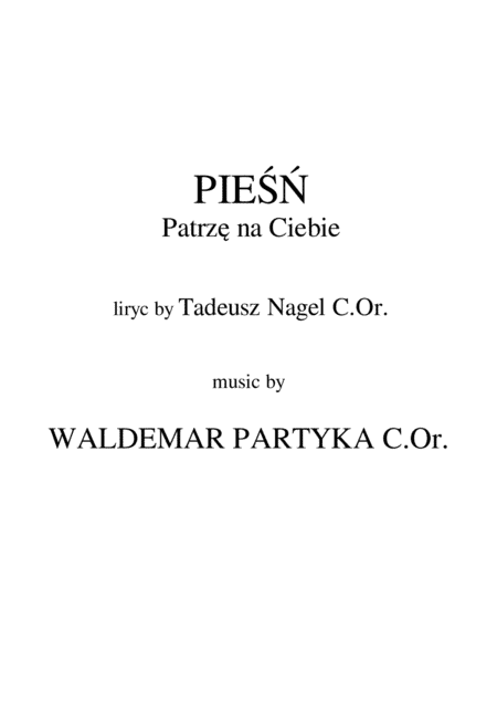Piesn "Patrze na Ciebie"