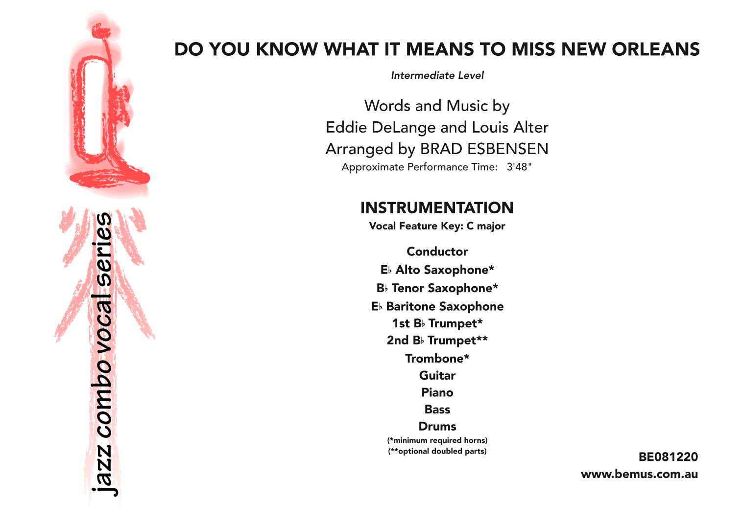 Do You Know What It Means To Miss New Orleans (arr. Brad Esbensen)