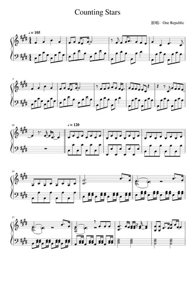 Counting Stars (arr. OneRepublic)