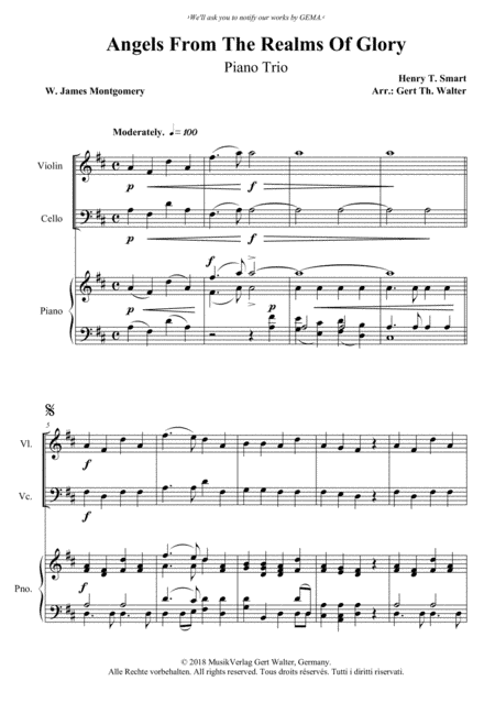 Angels From The Realms Of Glory (arr. Gert Th. Walter)