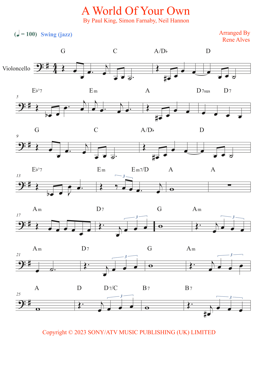 A World Of Your Own (arr. Rene Alves)