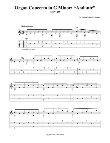 Organ Concerto in G Minor: “Andante” (arr. Mark Phillips)