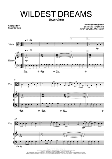 Wildest Dreams (arr. Tiago Cordeiro)